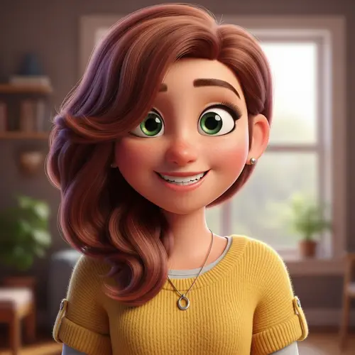 Pixar-Style Adventurous Female Scientist Image