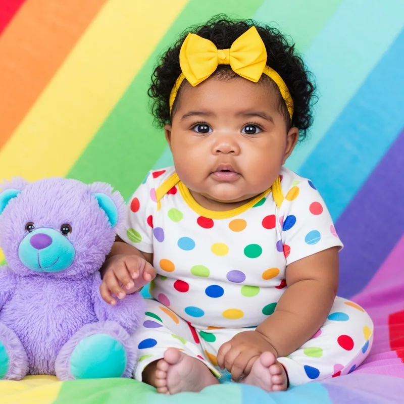 Adorable Baby in Vibrant Colors | Cute Moments
