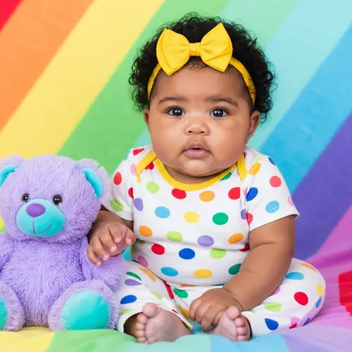 Adorable Baby in Vibrant Colors | Cute Moments