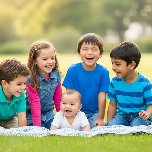 Joyful Kids Laughing in Nature - Embrace Happiness