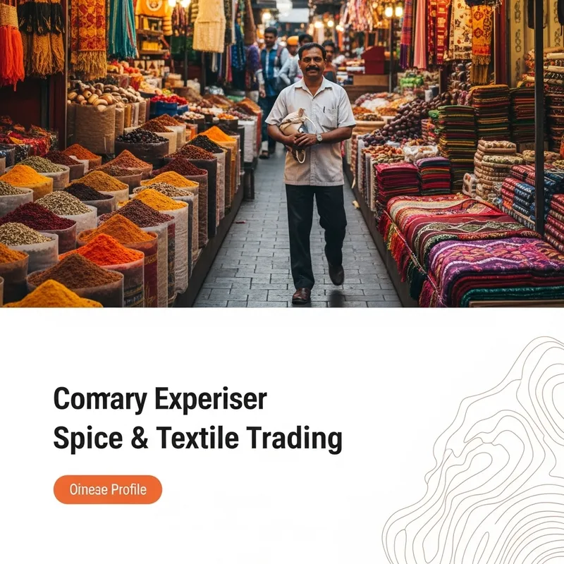 Vibrant Spice & Textile Trading: Bold Visuals for Professional Marketplace