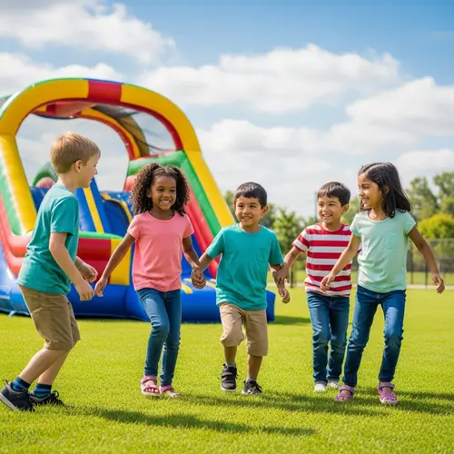 Joyful Kids Playing in Community Park