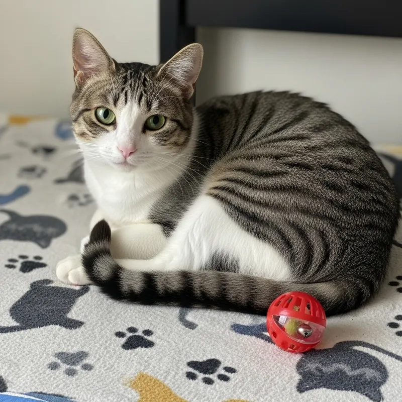 Adorable Cat with Mesmerizing Green Eyes
