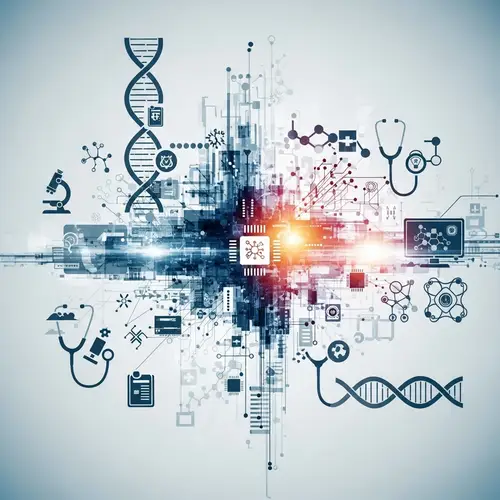 Abstract Medical Technology Artwork | Dynamic Composition