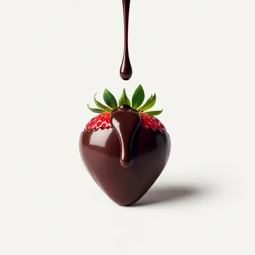 Luxurious Chocolate Covered Strawberry - Minimalist Delight