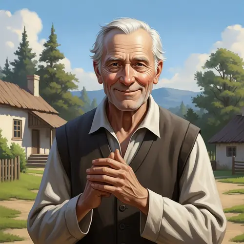 Benevolent Elder Man Embodying Compassion and Kindness