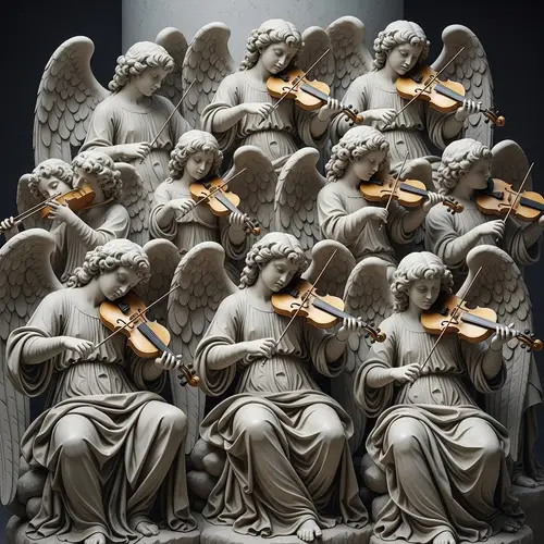 Renaissance-Inspired Marble Angels Choir Sculpture | 1912 Masterpiece