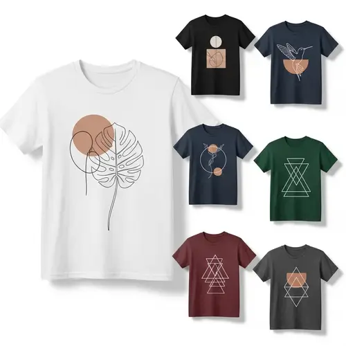 Minimalist Single Color T-Shirt Designs