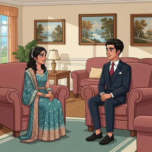 Ayesha and Shahzad Together in a Serene Guest Room