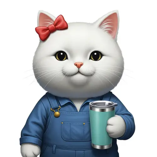 Realistic Hello Kitty with Stanley Tumbler