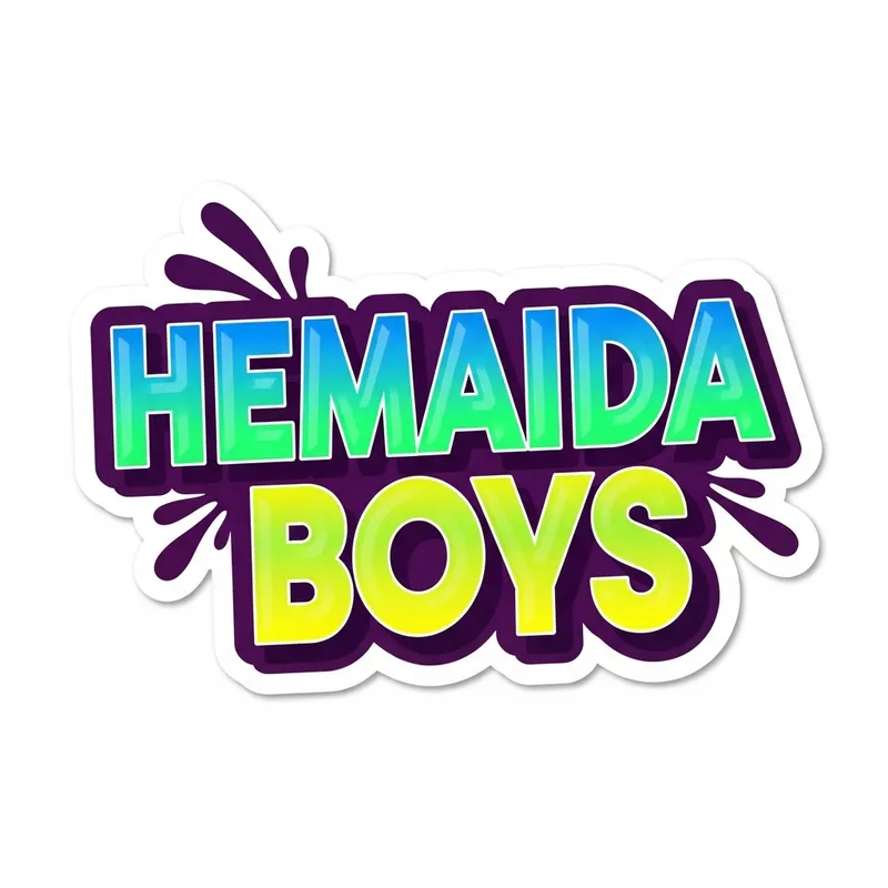 Hemaida Boys Sticker: Modern & Eye-Catching Design