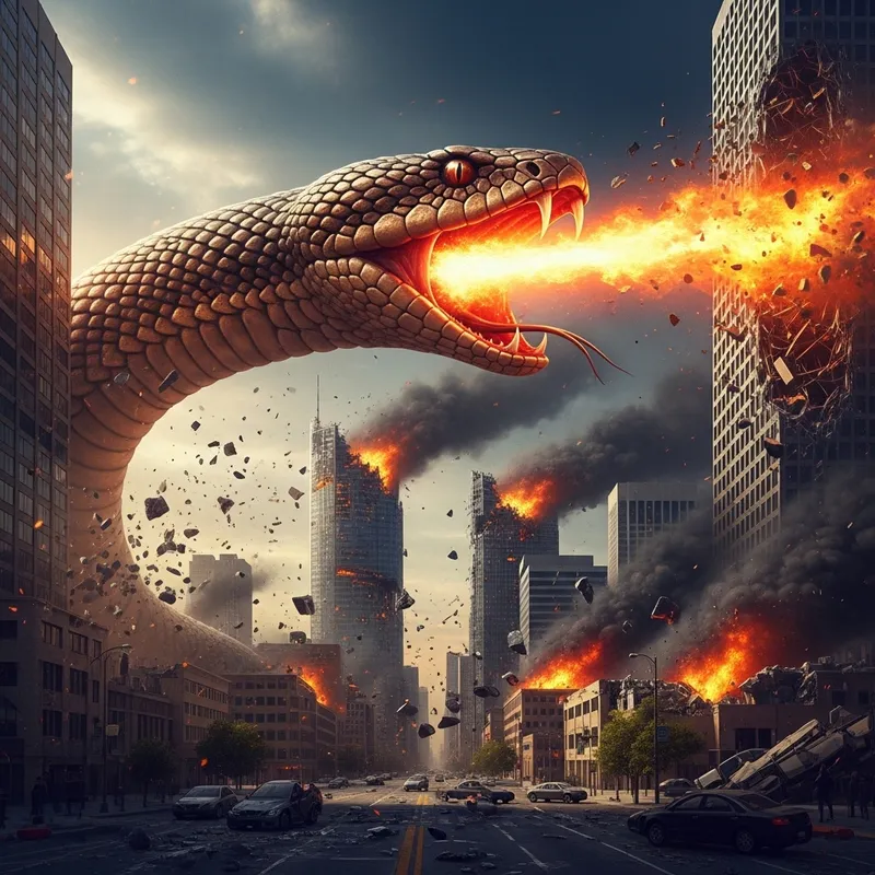 Giant Serpent Wreaks Havoc in City | Inferno Unleashed Giant Serpent Wreaks Havoc in City | Inferno Unleashed