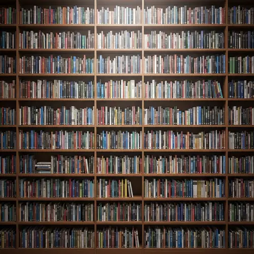 Well-Stocked Library Zoom Background | Realistic Portrayal