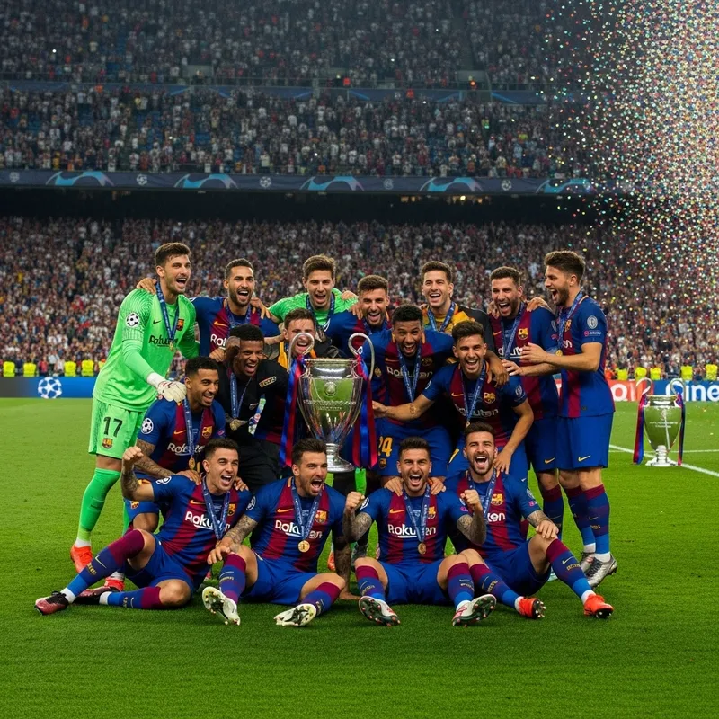 Barcelona Champions League Victory Celebration
