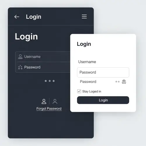 Modern Login User Interface Design | User-friendly Features