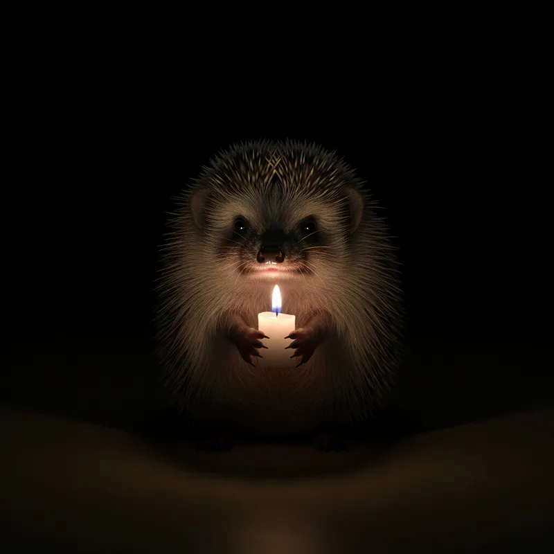 Hedgehog Afraid of the Dark