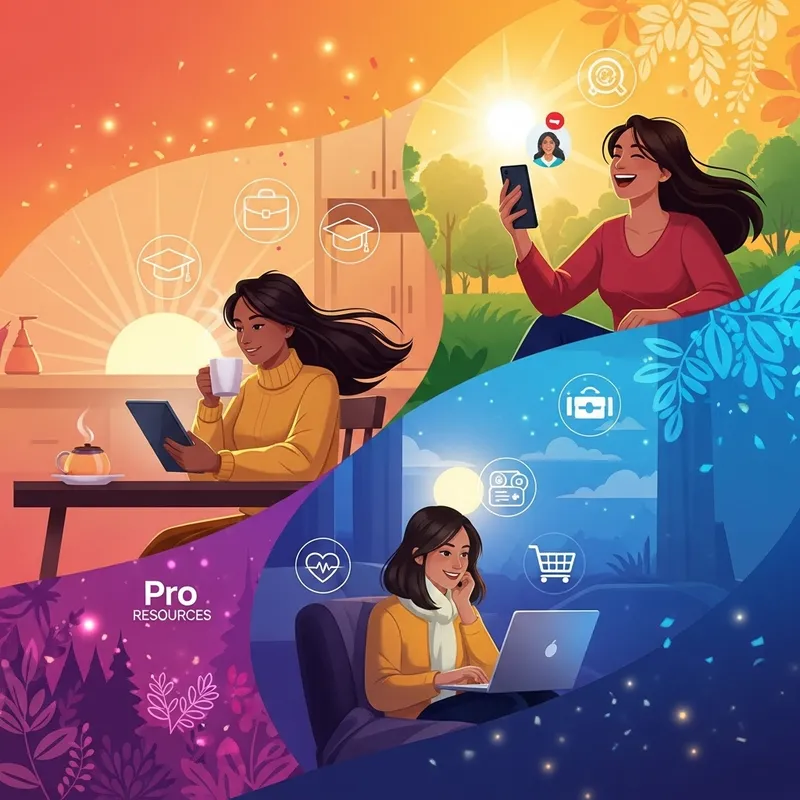 Relaxed Person Accessing Pro Resources Services Online