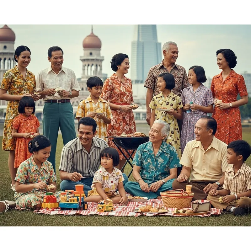 Vintage Malaysian Scene: Nostalgic 1970s Vibe
