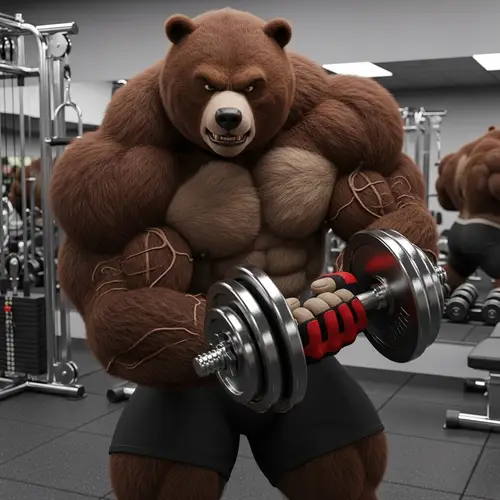 Muscular Bear 3D Workout | Fitness Teddy in Action