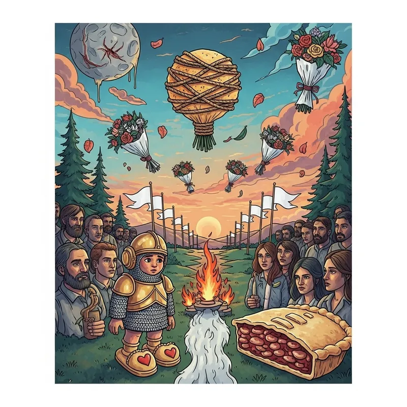 Abstract Landscape Poetry: A surreal depiction of transformations in a colorful sky Abstract Landscape Poetry: A surreal depiction of transformations in a colorful sky