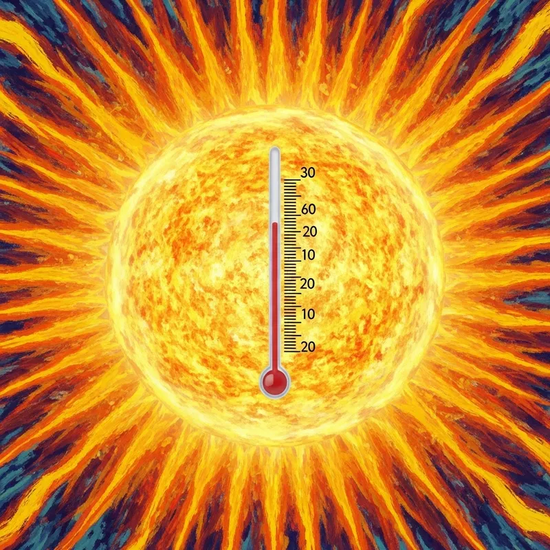 Intense Sun with Thermometer | Bold Abstract Digital Art Intense Sun with Thermometer | Bold Abstract Digital Art
