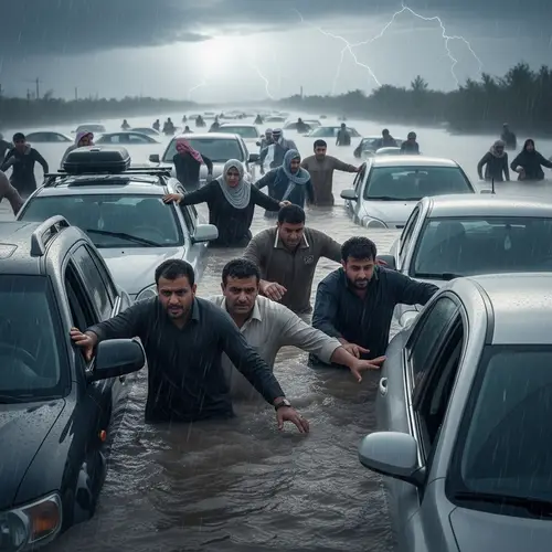 Horrifying Flood Scene: Dubai Panic