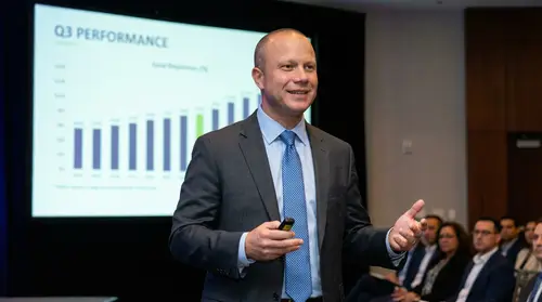 Professional Corporate Presenter in Smart Attire