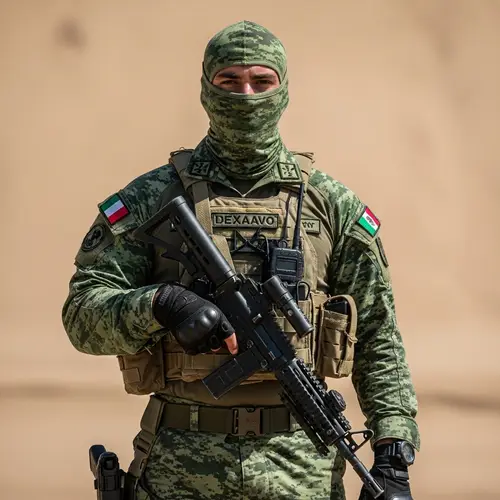 Mexican Navy Special Forces Soldier in Intense Tactical Gear