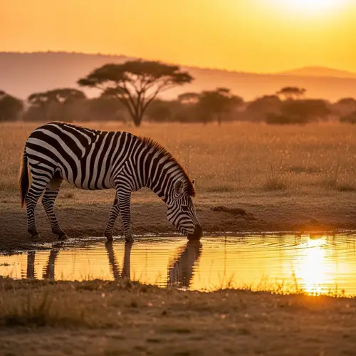 Coffee Bean Zebra in Natural Habitat