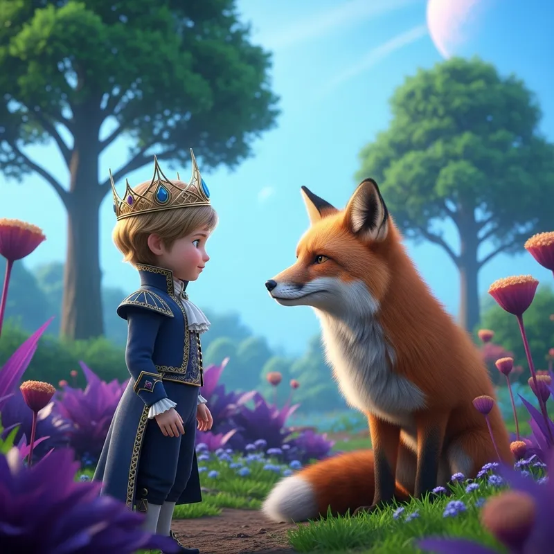 The Little Prince and the Fox | Ethereal Outdoor Scene