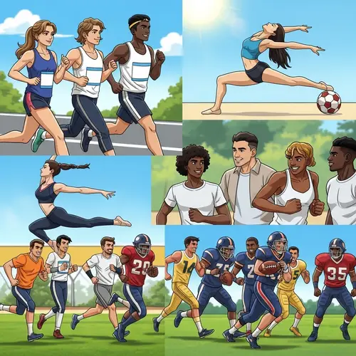 Vibrant Sports Illustration: Beauty and Energy