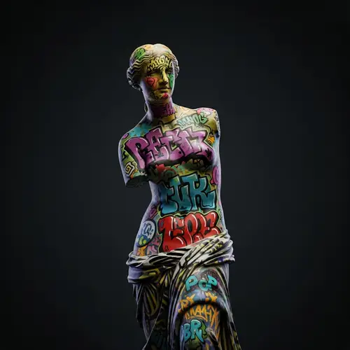Venus de Milo: Graffiti Meets Classic Art
