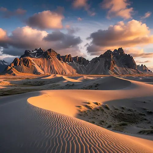Majestic Mountains and Sand Dunes Landscape