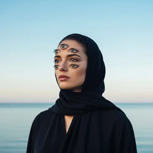 Aesthetic Woman with Enhanced Vision | Perception Artwork