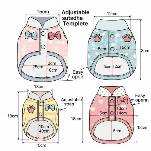 Adorable and Colorful Pet Clothes Template Design