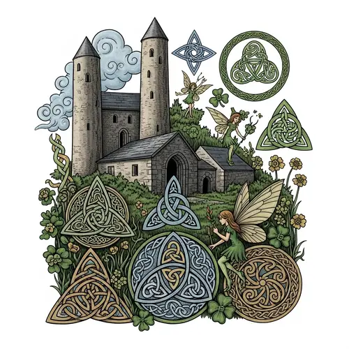 Traditional Celtic Art Illustration | Irish Culture Elements