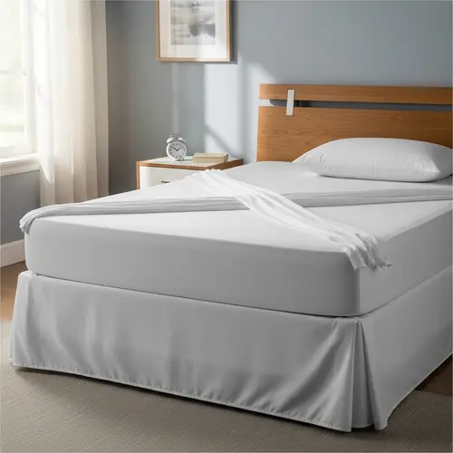 Neatly Tucked Bed Sheet | Bedroom Scene Visualization