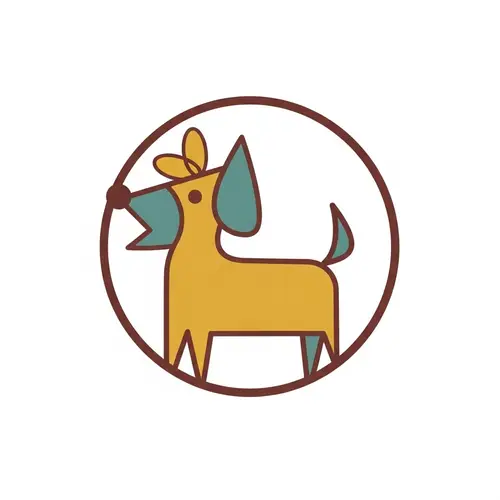 Mid Century Modern Dog Logo Design