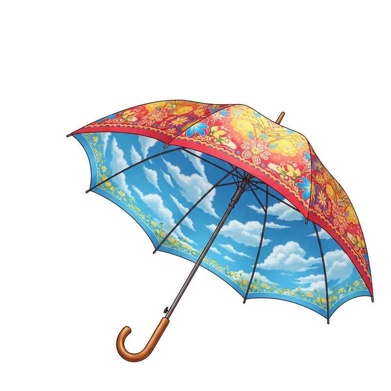 Animated Floral Umbrella | Colorful & Vibrant Design
