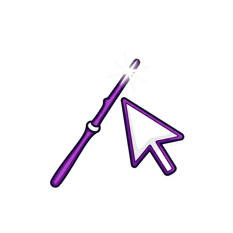 Charming Purple & White Wand Cursor Charming Purple & White Wand Cursor