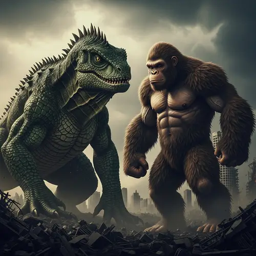 Godzilla x Kong: The New Empire Cinematic Poster