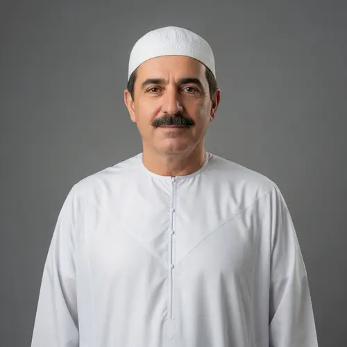 Middle-Eastern Man in Traditional Attire with Mustache