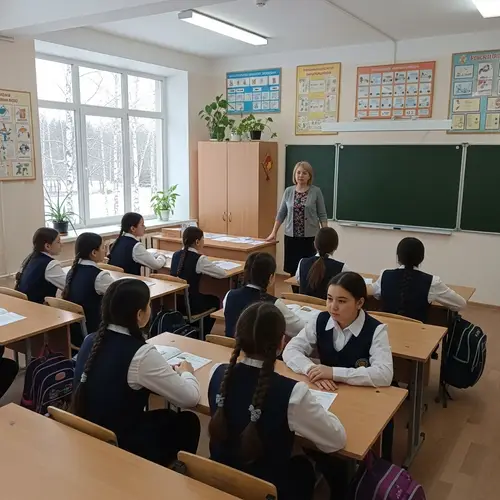 Traditional School Lesson in Russia