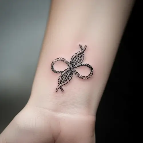 Infinity Symbol Double Helix Tattoo for Life and Eternity