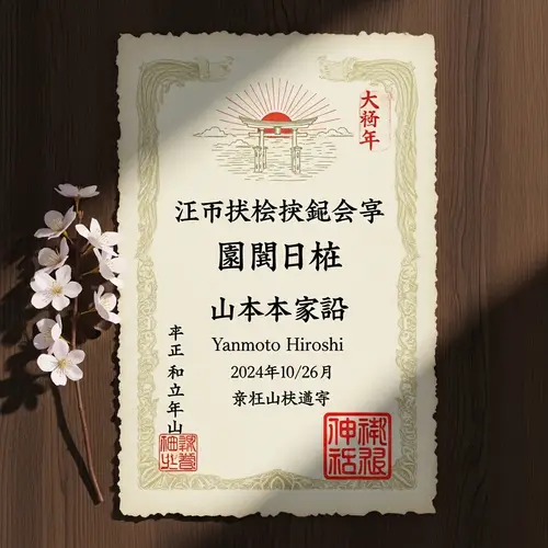 Japanese Jiu-Jitsu Race Winner Diploma