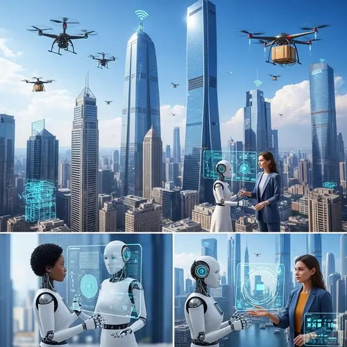 Futuristic Cityscape: Surreal Scenes of Artificial Intelligence