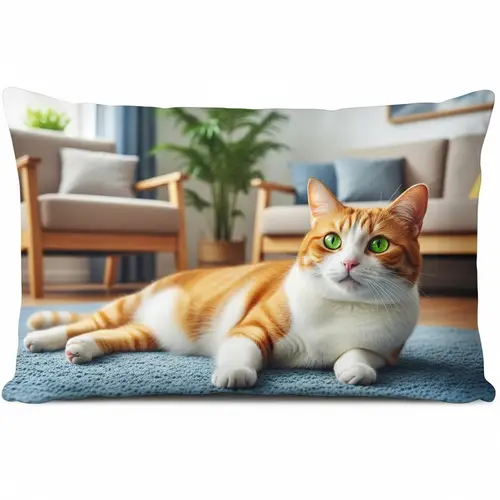 Vibrant Orange and White Domestic Short-Haired Cat