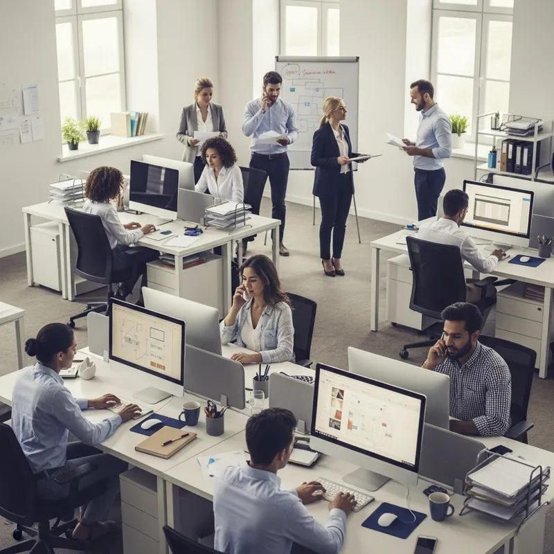 Office with 10 Employees: A Detailed Workplace Photo
