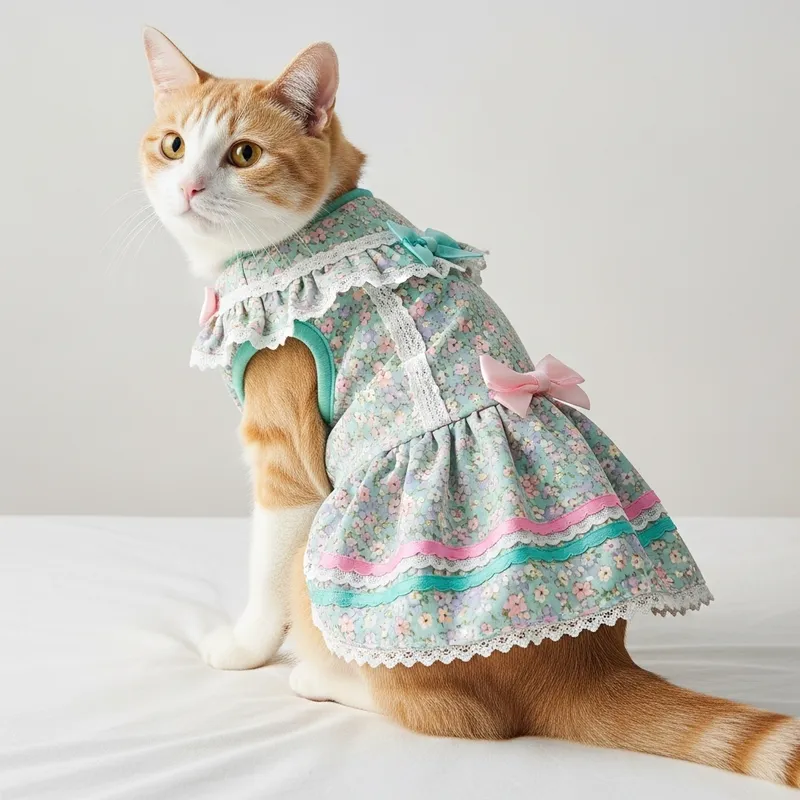 Adorable Cat in Elegant Dress | Enchanting and Unique Adorable Cat in Elegant Dress | Enchanting and Unique