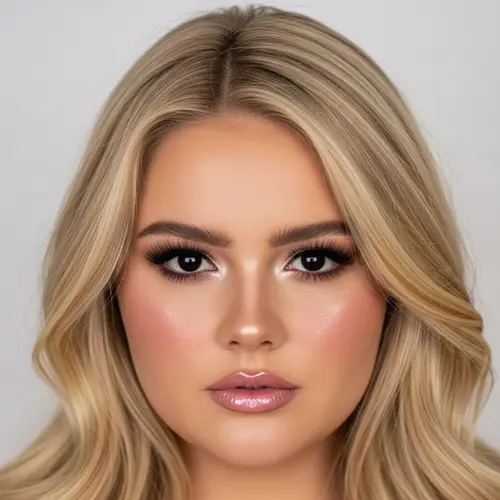 Radiant Pop Singer Look: Full Face Maggie Lindemann with Blonde Hair & Black Eyes